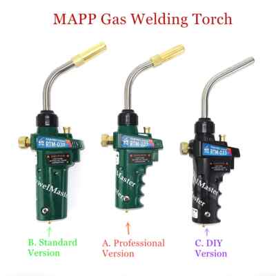 Welding Torch Propane Gas Torch Piezo Trigger Ignition Copper Aluminum Heating