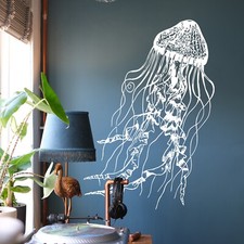 Ocean Beach Theme Decor. JellyFish Wall Decal Sticker. Bathroom, Bedroom. 364