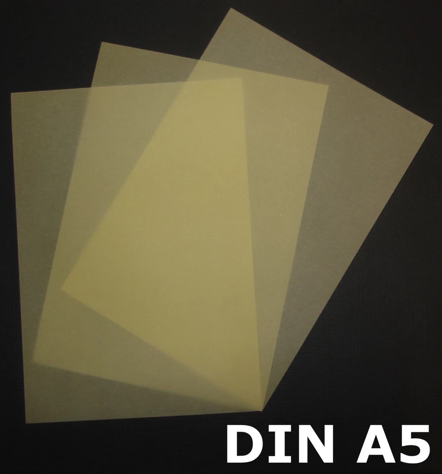 LYSCO® 50 Blatt DIN A5 Transparentpapier Zanders Spectral 100g Farbe Creme transparent