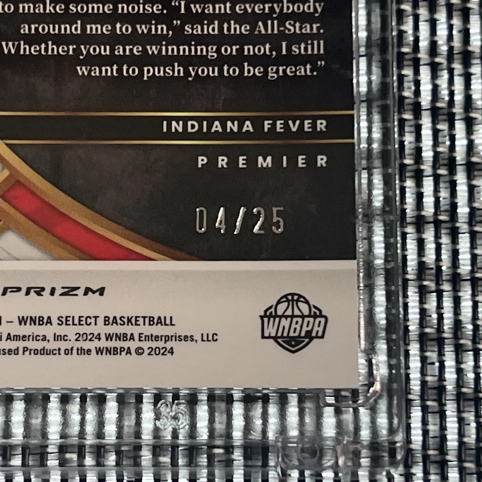 2024 Panini Select WNBA Premier 152 Erica Wheeler Tie dye Prizm pop /25 Fever sp - Image 3 of 4