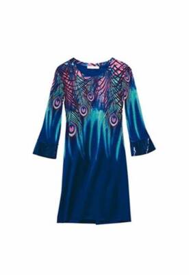 MATTHEW WILLIAMSON for H&M Kleid Pfaufedern Größe size S,wie neu