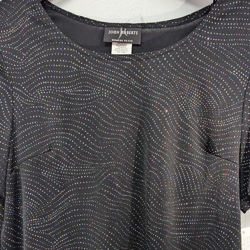 VTG NWT John Roberts Rainbow Sequin Top + Black Pencil Dress STUNNING! 18WP USA - Picture 6 of 10