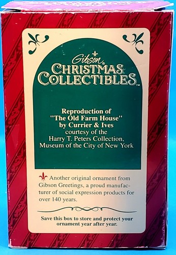 Gibson Christmas Collectibles "The Old Farm House" Bell Ornament - Picture 10 of 10