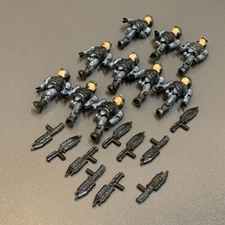 10 MEGA Construx bloks Halo Infinite Spartan  figure &10 GUN - NO LEFT LEGS #I1