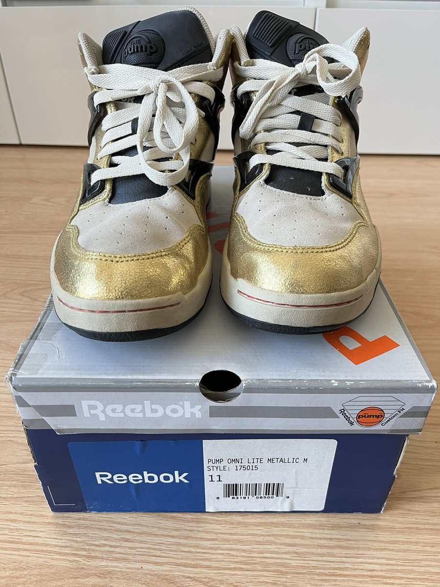 その他 M Reebok Pump Omni Lite Metallic Gold 4-175015 Size 11US RARE