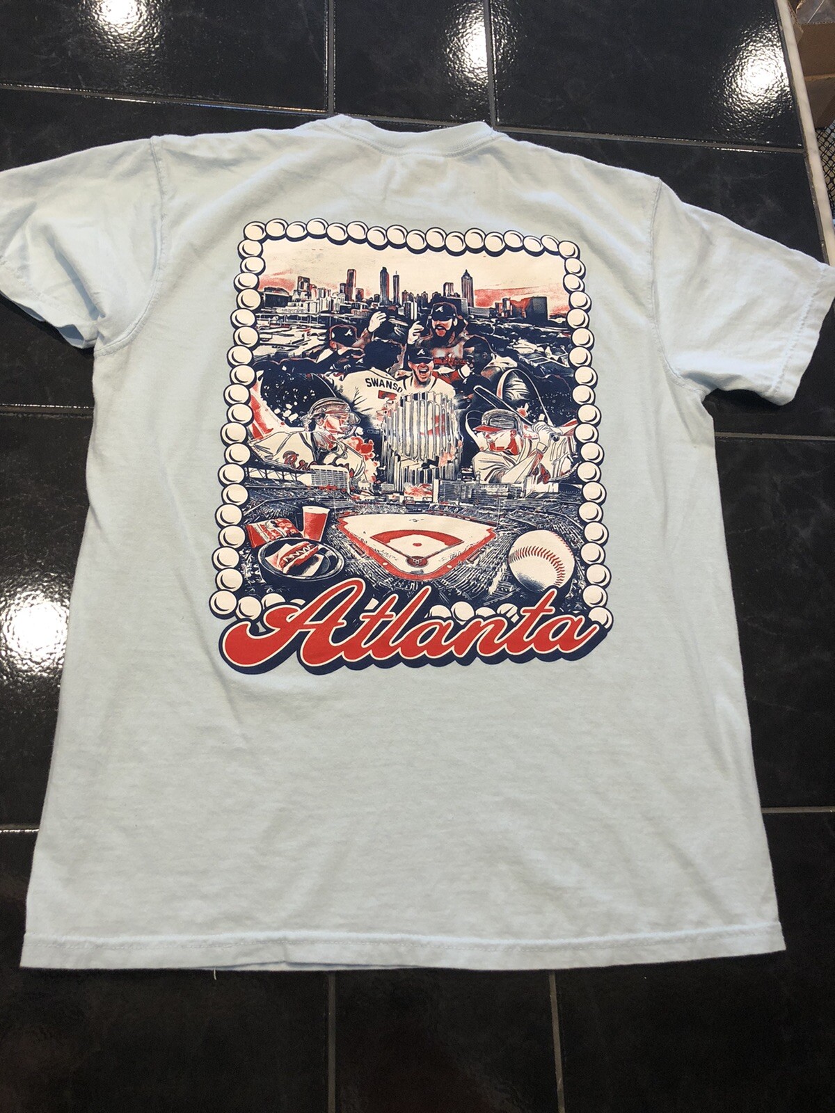 Comfort Colors®Atlanta Baseball 90'S Oversized Tshirt Atlanta