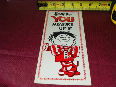 Vintage X Rated Adult * MEASURE UP*    Greeting Card    Comical