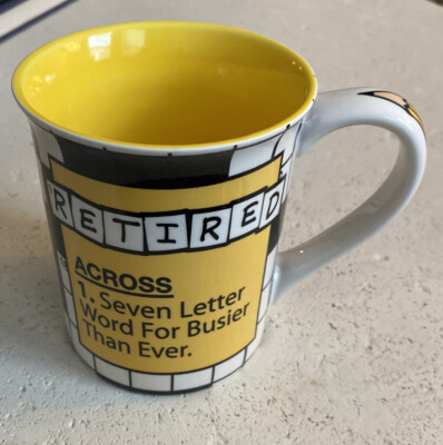 Scrabble  RETIRED   YOU  Our Name Is Mud Laurie Veasey Large Mug Cup RARE