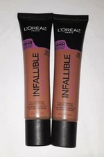 2 tube lot LOREAL INFALLIBLE TOTAL COVER 24HR FOUNDATION 311 CREME CAFE unsealed