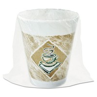 Dart Foam Hot/cold Cups 8 Oz. Café Design White/brown With Green Accents on sale Dart Foam Hot/cold Cups 8 Oz. Café Design White/brown With Green Accents on sale