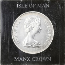 1289786 Isle of Man, Elizabeth II, Crown, Manx Cat, 1975, Pobjoy Mint, Copper