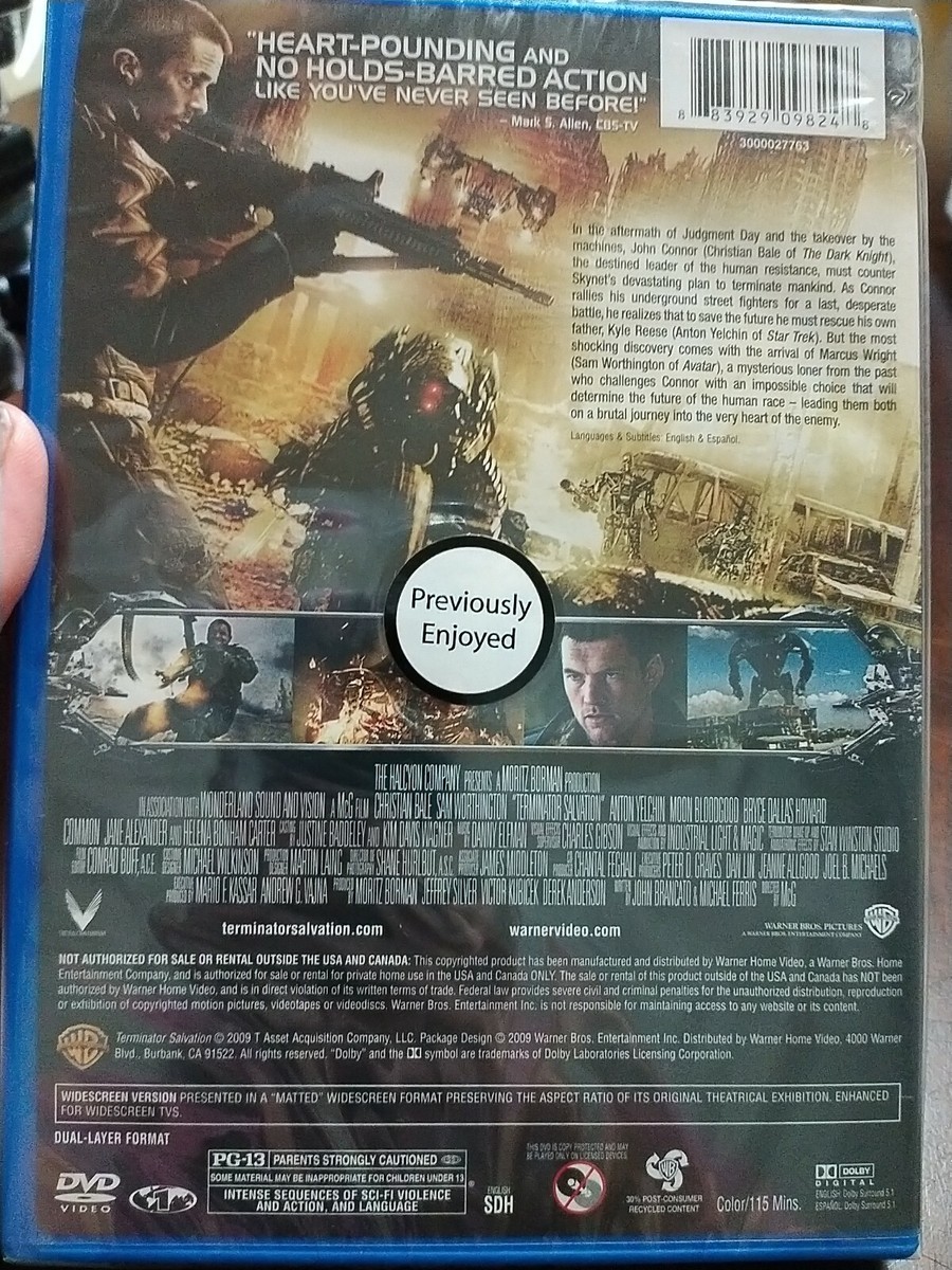 Terminator Salvation (DVD, 2009) Christian Bale, Sam Worthington