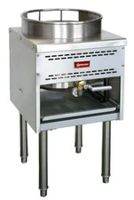 Omcan USA 47686 Natural Gas Wok Range w/ (1) Burner (Bowl), 16" Wok Ring, Kne...