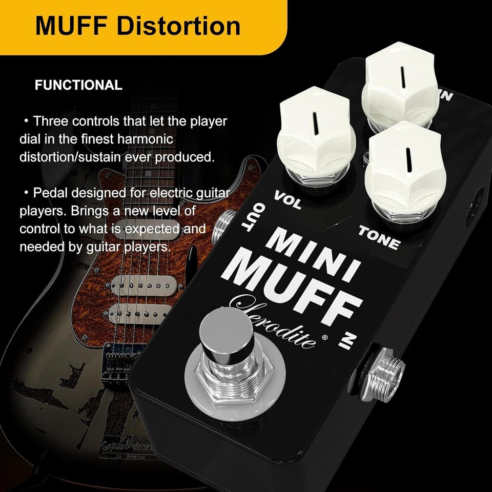 Fuzz Mini Muff Guitar Effect Pedal Electric Guitar Distortion True
