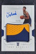 Tony Bradley 2017-18 Panini National Treasures Rookie Patch Auto RC 76/99 Jazz