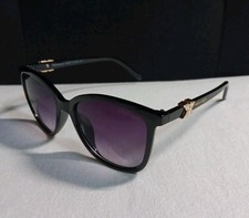 Tiffany Co. Sunglasses TF4078 Black Gold Accents Bedazzled Women's 56-17-135