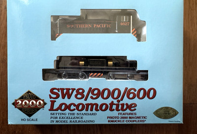 VINTAGE Proto 2000 #30070 HO Scale Southern Pac SW8/900/600 Switcher Road #4627