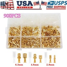 900 Pieces Spade Terminal Male Female Electrical Wire Crimp Connector Collection