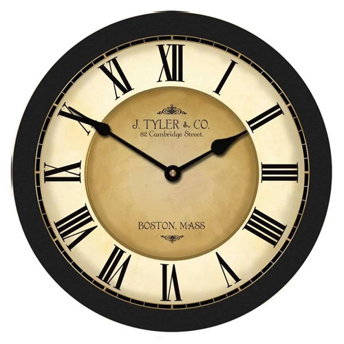 Open Box Galway Black Clock Decorative Wall Clock Ultra Quiet 36 Inches