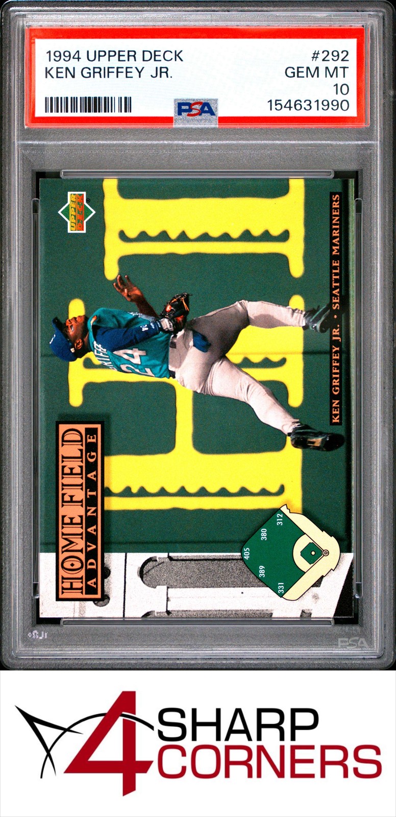 1994 UPPER DECK #292 KEN GRIFFEY JR. MARINERS HOF PSA 10 view 1