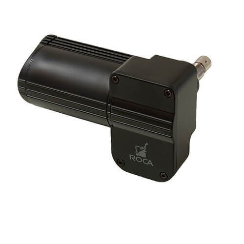 Roca W12 Wiper Motor, 2.5" Shaft | 1-5/8"Bulkhead, Black, 24V
