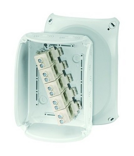 Hensel Klemmenkasten 16Qmm 5Fach Kunststoff 210X155X92Mm Aufputz 10... KF1616G-image
