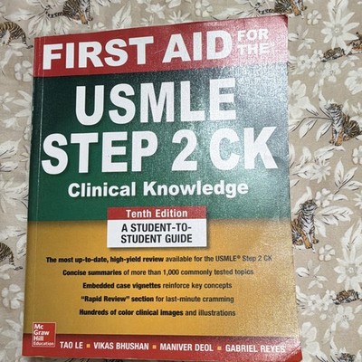 First Aid for the USMLE Step 2 CK Tenth Edition Study Guide ISBN 9781260440294