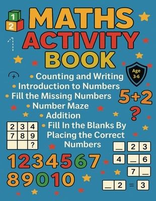 Maths Activity Book Early Learning Math Workbook with Counting, Writing, Maze...