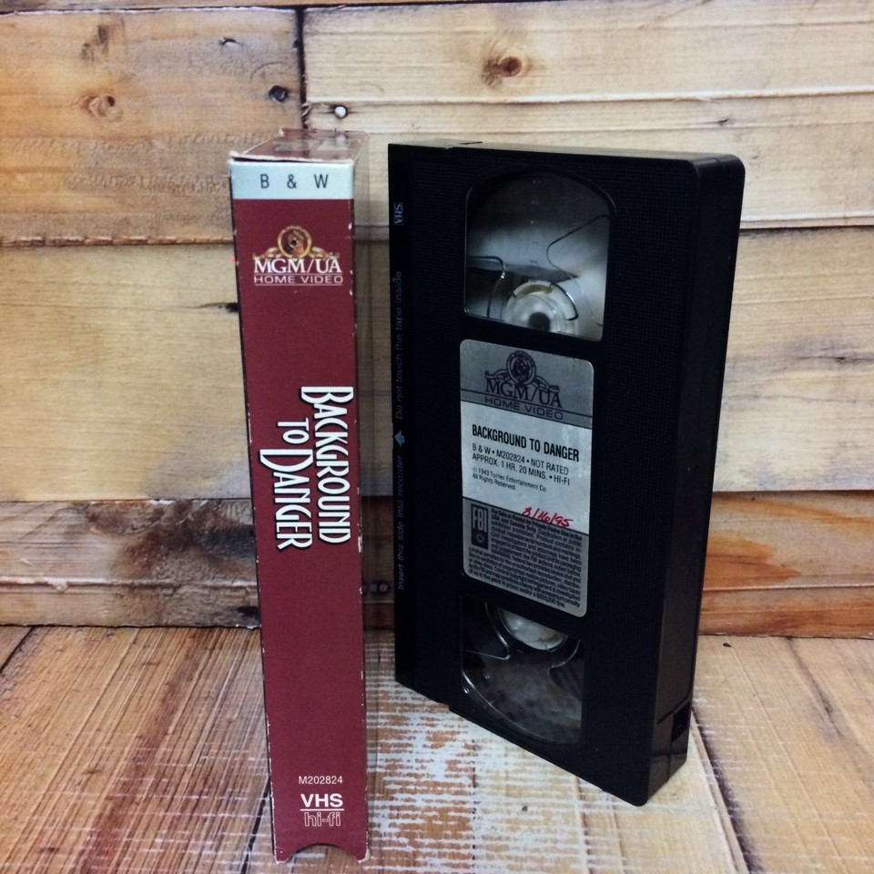 Background To Danger VHS Used George Raft Sydney Greenstreet | eBay