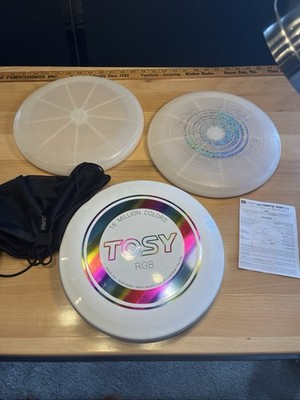 TOSY Ultimate Flying Disc White 36 LEDs Flying Disc PLUS FLASHFLIGHT X2 Frisbee