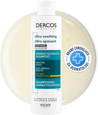 Vichy Dercos, Shampoo Ultra Lenitivo, per Cute Sensibile E Capelli Secchi, Azion