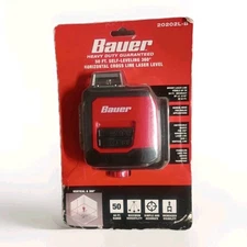 Bauer 50ft Self Leveling 360 Horizontal Cross Line Laser Level Bauer Laser Level