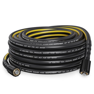 #ad 25 FT Power Washer Hose 3600 PSI 1 4 Inch Kink Resistant High Pressure M22 $40.76