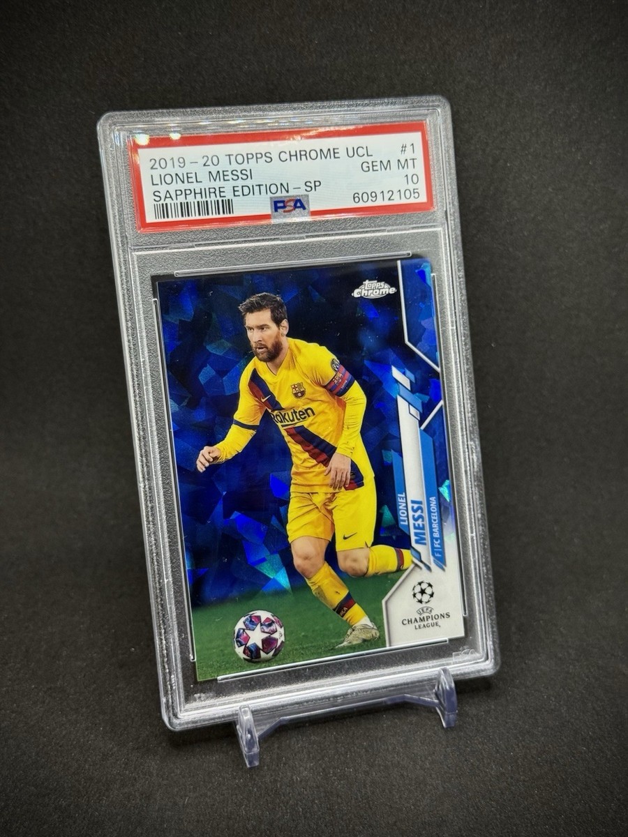 Lionel Messi 2019 Topps Chrome Sapphire Variation SP PSA 10 