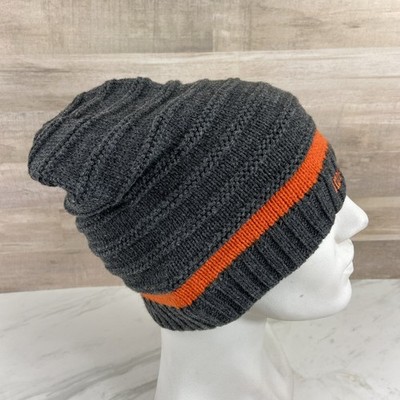 Jagermeister Promo Hat Winter Knit Beanie Embroidered Gray Orange