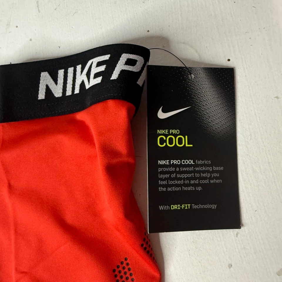 NWT Nike Pro Cool Women's Compression Yoga Training Shorts Pink/Red/Black Large - Image 2 of 3