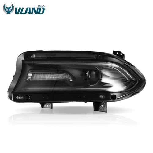 VLAND Projector Headlights Assembly w/LED DRL For 2015-2023 Dodge Charger 1Pair - Picture 2 of 14