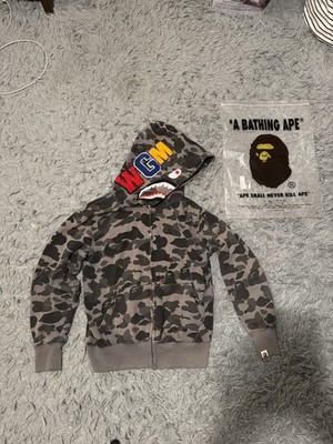 A Bathing Ape Bape Authentic Zip-Up Jacket Grey Size S