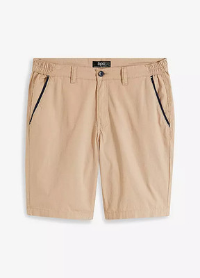 Neu Chino-Bermuda mit Teilgummibund Regular Fit Gr. 60 Saharabeige Herrenbermuda