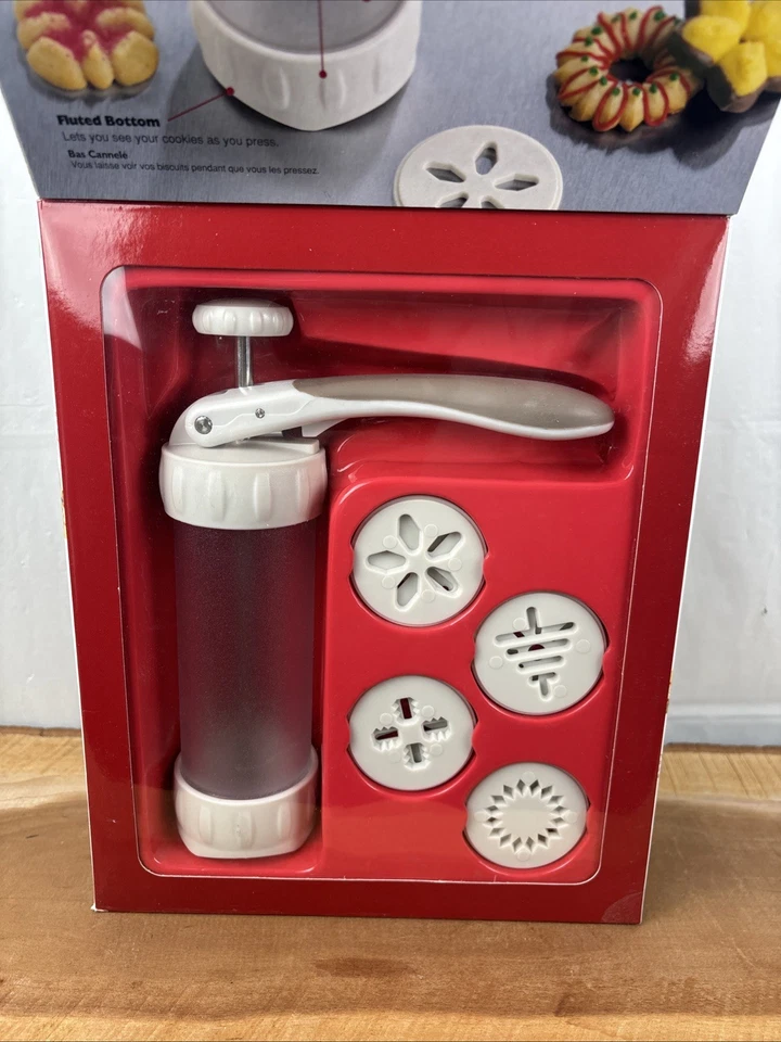 Винтажный пресс для печенья Wilton Cookie Max - 12 дисков новый в упаковке 2001 - Изображение 2 из 4