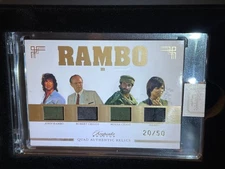RAMBO GRIGGS GHANI HAMID Quad Relic Card #d 20/50 - Keepsake Rambo Edition #133