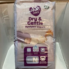 Parent’s Choice Dry & Gentle Newborn Diapers 44 Count 