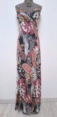 LILI POP PARIS 🪷 Maxikleid APART Damen Gr.M POLYESTER Bunt/Weiß/Schwarz NWT - Bild 1 von 4