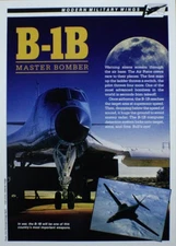 Rockwell B 1 Bomber Picture Aircraft Pamphlet Info Sheet Wall Art Out of Print 