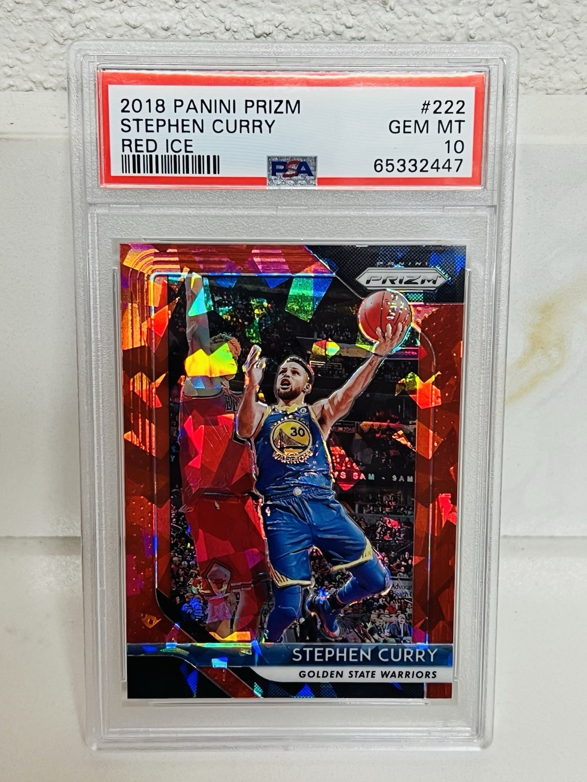 Stephen Curry PSA 10 2018-19 Panini Prizm Red Ice #222 Gem Mint Warriors