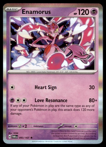 Pokemon Enamorus 93/167 Twilight Masquerade Holo 3 Card Lot
