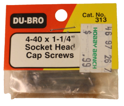 Vintage Du-Bro 4-40 x 1-1/4 Socket Head Cap Screws #313 For R/C Models New