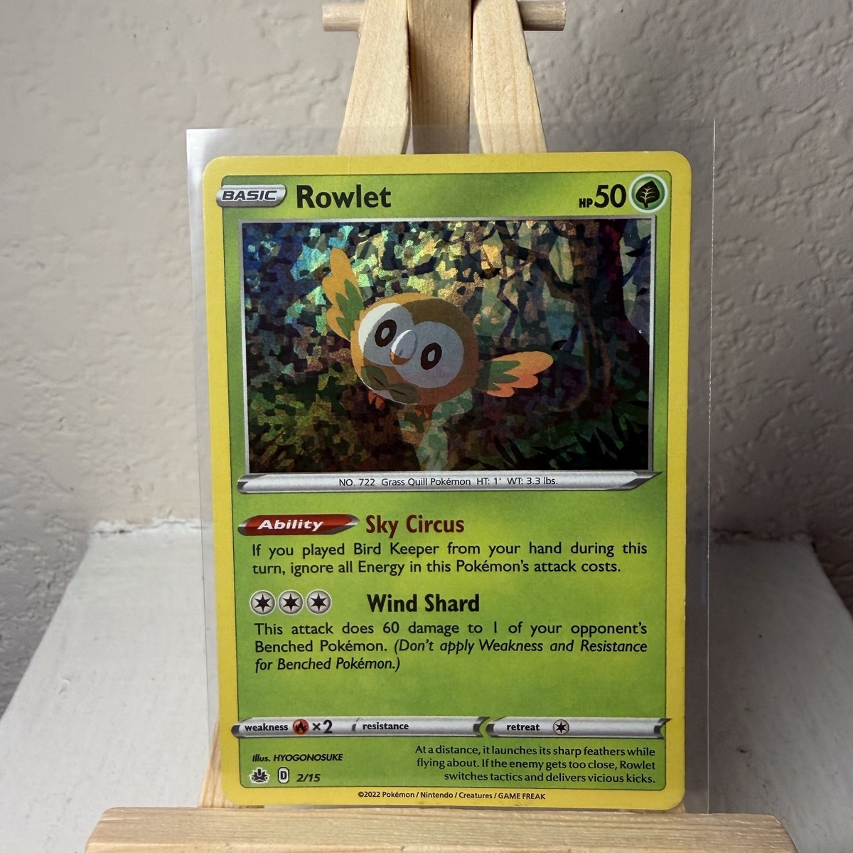 mcdonald's rowlet pokemon card Pokemon ROWLET 2017 mcdonalds happy meal toy trading card moc mib main image 0