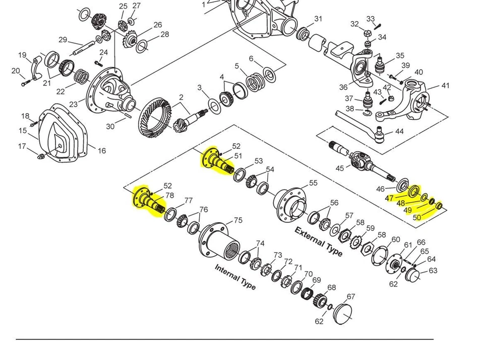 Chevrolet GMC K10 1976-1988 (6) K20 (8) taco eje delantero nudillo husillo 4x4 nuevo. Foto 2 de 4