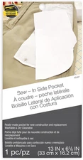 Clothing Care 82407 Sew-In Side Pocket , White ⭐️⭐️⭐️⭐️⭐️